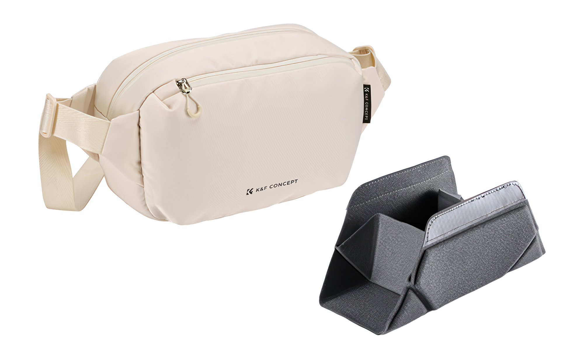 Torba fotograficzna K&F Concept Alpha Sling Bag 10 l - beżowa - Perfekcyjna organizacja